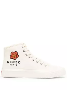 Kenzo высокие кеды с вышитым логотипом, белый