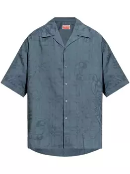 Kenzo жаккардовая рубашка, синий