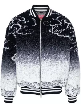 Kenzo жаккардовый бомбер, синий