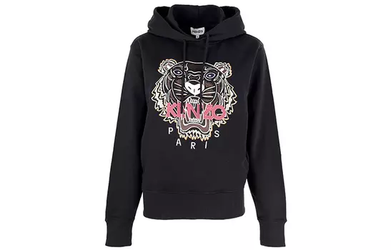 Толстовка женская Kenzo Tiger Logo, черный / розовый