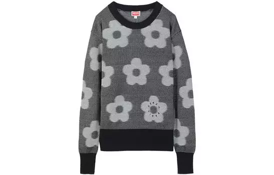 Свитер женский Kenzo Flower Spot-jacquard, черный