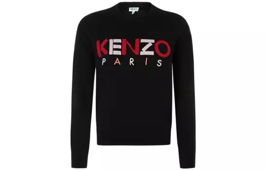 Свитер женский Kenzo Paris Letter Logo, черный