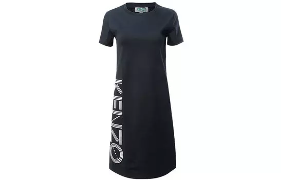 Платье Kenzo с логотипом, черный