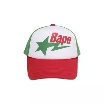 Кепка BAPE Sta Mesh, Зеленый/Красный