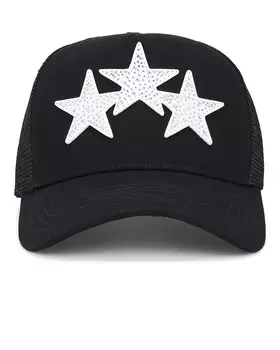 Кепка дальнобойщика Crystal 3 Star Amiri, цвет Black White