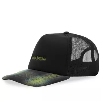 Кепка дальнобойщика с логотипом Palm Angels, черный