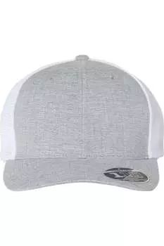 Кепка Flexfit 110 Mesh-Back, цвет melange silver/ white