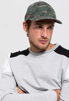Кепка Flexfit, зеленый камуфляж