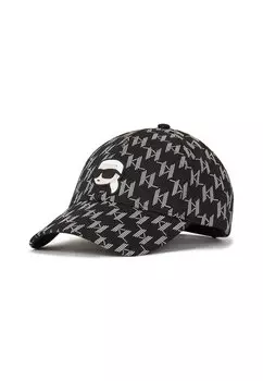 Кепка Ikonik Monogram KARL LAGERFELD, черная