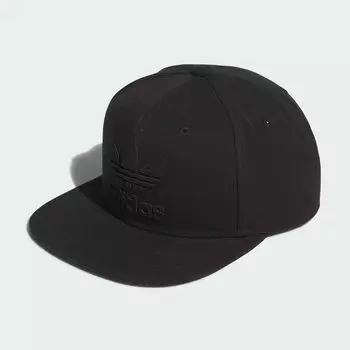 Кепка на защелке с цепочкой-трилистником Adidas, цвет Black/Black