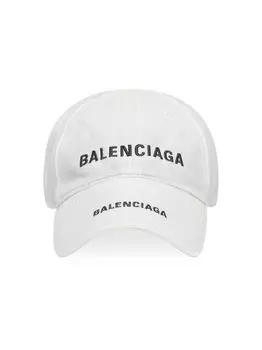 Кепка с двойным логотипом Balenciaga, белый