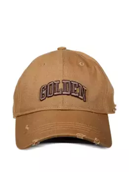 Кепка с вышитым логотипом и эффектом потертости GOLDEN GOOSE, нейтральный
