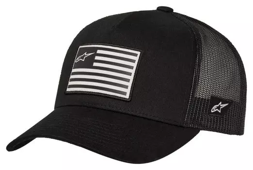 Кепка Snapback с флагом alpinestars, черный