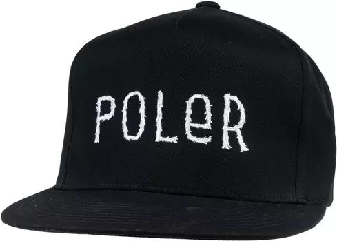 Кепка Snapback с меховым шрифтом Poler, черный