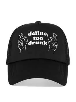 Кепка Trucker с принтом, черный / белый