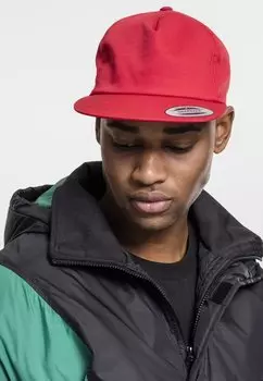 Кепка Unstructured 5-Panel Snapback Flexfit, красный