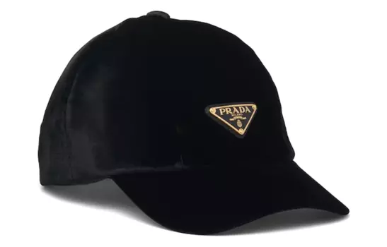 Кепка женская Prada Triangle-logo, черный