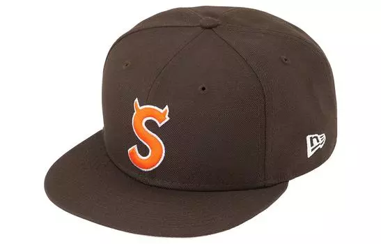 Кепка Supreme S Logo, коричневый