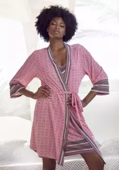 Кимоно Vivance Dreams в красивом этническом дизайне, розовый