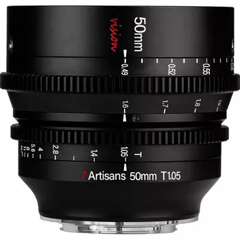 Кинообъектив 7Artisans 50mm T1.05 Vision Cine Lens, Leica L Mount, черный