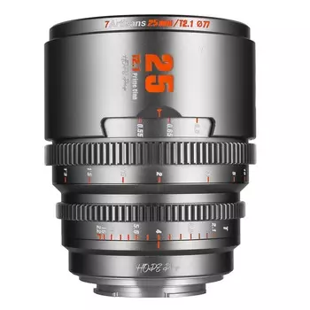 Кинообъектив 7Artisans Hope 25mm T2.1 S35 Cine Lens, Canon RF Mount, титановый серый