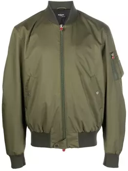 Kiton бомбер на молнии, зеленый