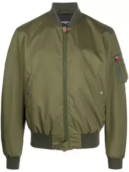 Kiton бомбер на молнии, зеленый