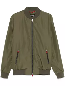 Kiton бомбер на молнии, зеленый