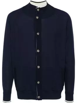 Kiton двусторонний кардиган, синий