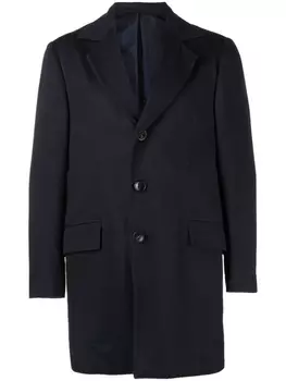 Kiton кашемировое пальто, синий