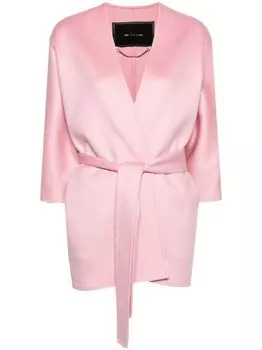 Kiton кашемировый жакет с поясом, розовый