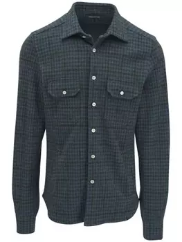 Kiton клетчатая рубашка, коричневый