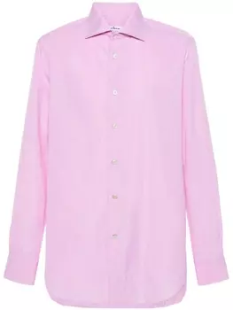 Kiton клетчатая рубашка, розовый