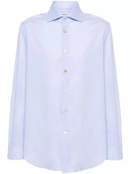 Kiton клетчатая рубашка, синий