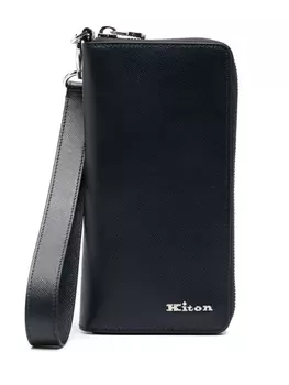 Kiton кошелек с логотипом, синий