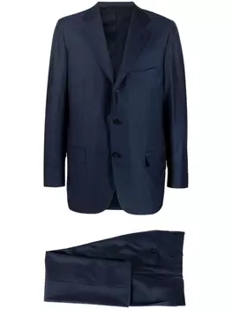 Kiton костюм-двойка, синий
