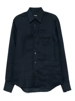 Kiton льняная рубашка, синий