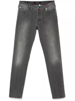 Kiton облегающие джинсы, серый