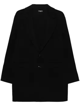 Kiton однобортное пальто, черный