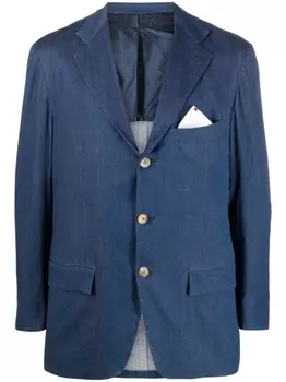 Kiton однобортный пиджак, синий