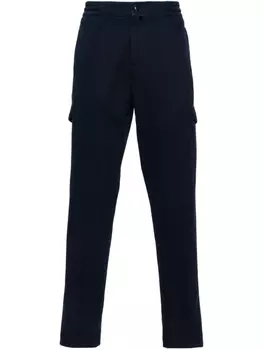 Kiton прямые брюки карго, синий