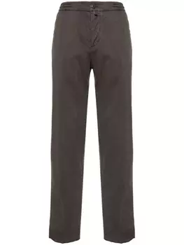 Kiton прямые брюки, коричневый