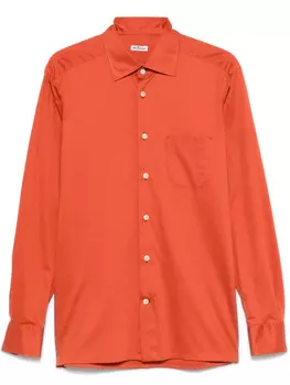 Kiton рубашка на пуговицах, оранжевый