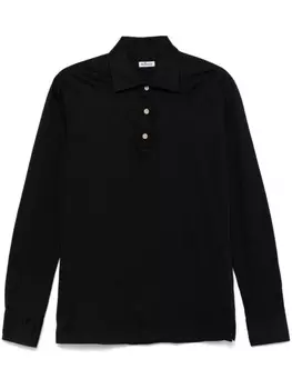 Kiton рубашка-поло из джерси, черный