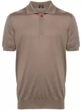 Kiton рубашка поло на молнии, коричневый
