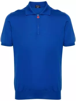 Kiton рубашка поло на молнии, синий