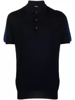Kiton рубашка поло с логотипом, синий
