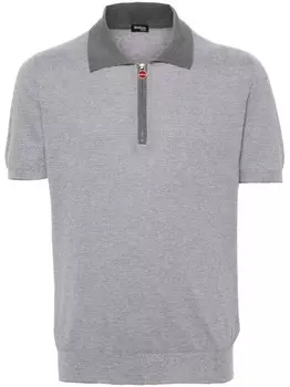Kiton рубашка поло в полоску, серый