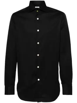 Kiton рубашка с длинными рукавами, черный