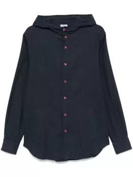 Kiton рубашка с капюшоном, синий